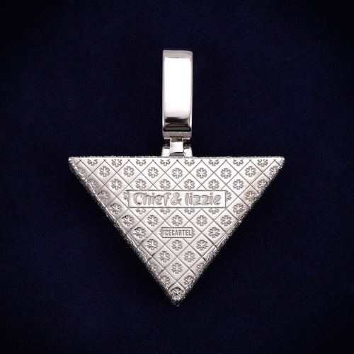 "ILLUMINATI" Custom Moissanite Pendant 14K Gold back