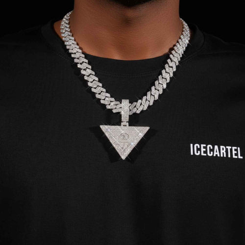 "ILLUMINATI" Custom Moissanite Pendant 14K Gold model 51