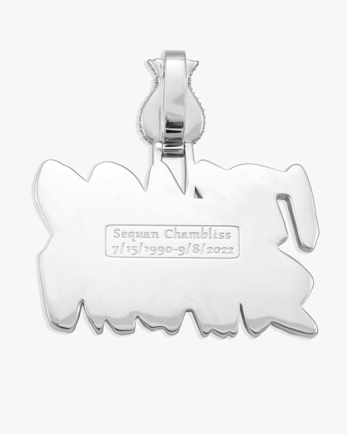ITS AGO SHAWN custom moissanite name pendant 14k gold icecartel back