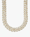 4 Row 20MM Moissanite Cuban Link Chain 14K Gold - 