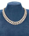 4 Row 20MM Moissanite Cuban Link Chain 14K Gold - 