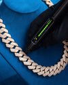 4 Row 20MM Moissanite Cuban Link Chain 14K Gold - 