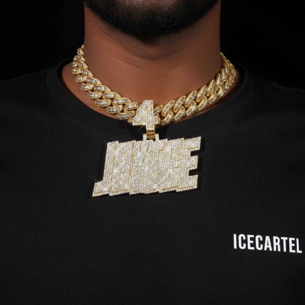 JAYTEE4 Custom Name Moissanite PendanT MODEL1