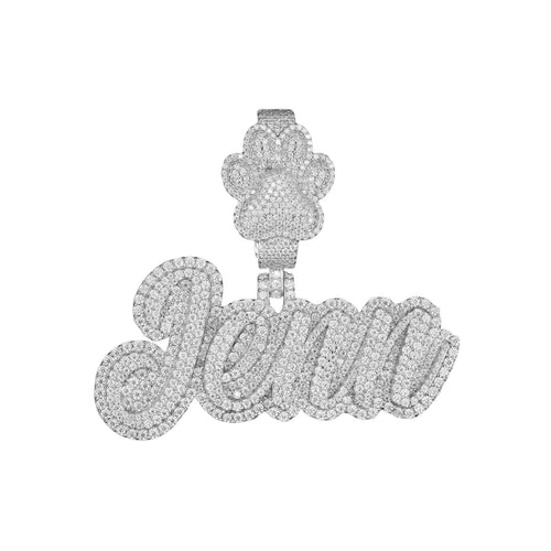 "JENN" Custom Name Moissanite Pendant 14K Gold 1