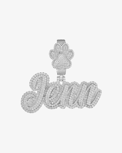 "JENN" Custom Name Moissanite Pendant 14K Gold 1