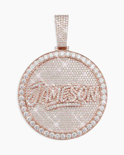 Jameson custom circle pendant 14k gold icecartel main
