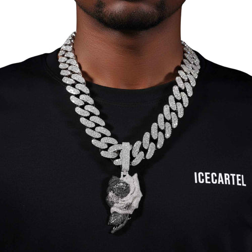 "Jay Ellis" Custom Moissanite Logo Pendant 14k Gold model