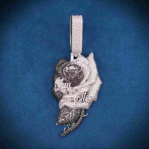 "Jay Ellis" Custom Moissanite Logo Pendant 14k Gold 1