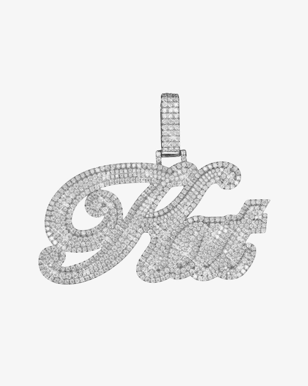 KAT Custom Moissanite Name Pendant icecartel main1
