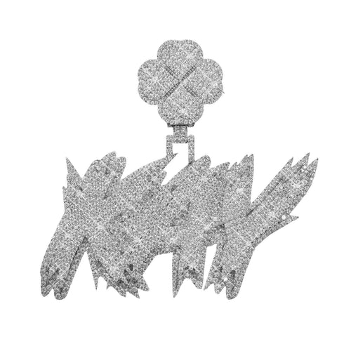 "KAY" Custom Moissanite Pendant 14K Gold 11