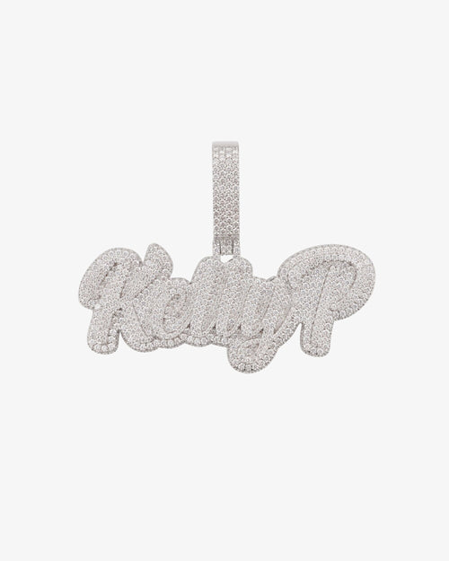 Kelly P Custom Moissanite Name Pendant 14K Gold icecartel white