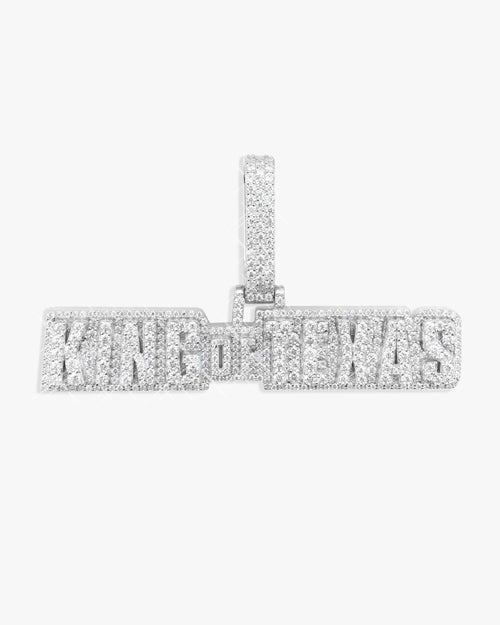 KingOfTexas custom moissanite name pendant 14k gold icecartel main