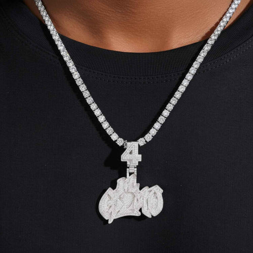 LIL GIZMO 4 Custom Name Moissanite Pendant 14K Gold icecartel model1