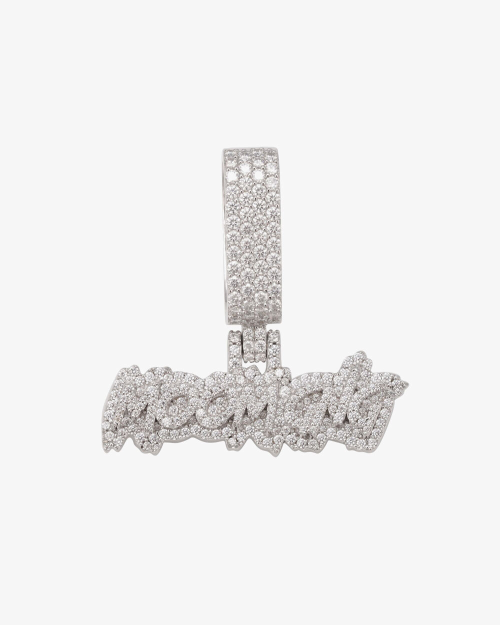 LIL MOOMGN Custom Moissanite Name Pendant 14K Gold ICECARTEL white