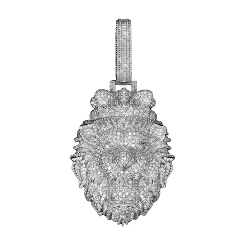 "LION" Custom Moissanite Pendant 14K Gold 21