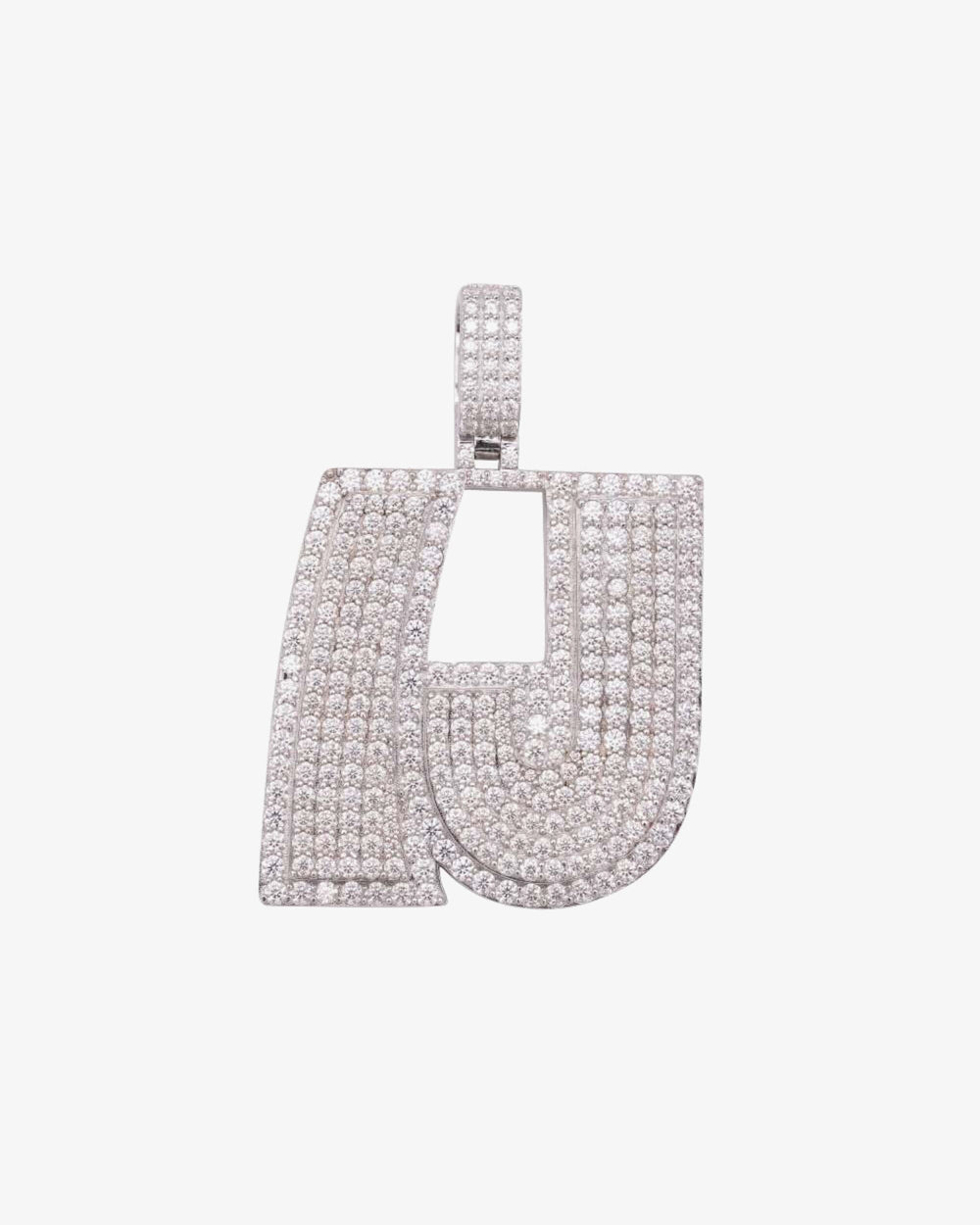 LJ Custom Moissanite Pendant 14K White Gold 3