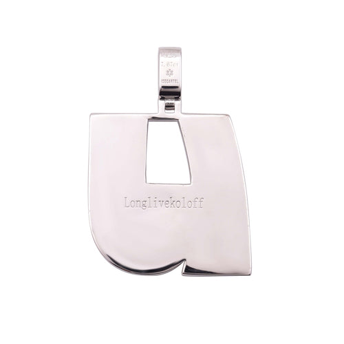 LJ Custom Moissanite Pendant 14K White Gold 5