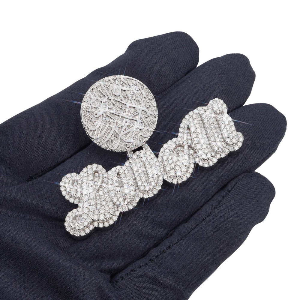 LovAli custom name moissanite pendant 14k gold icecartel hand