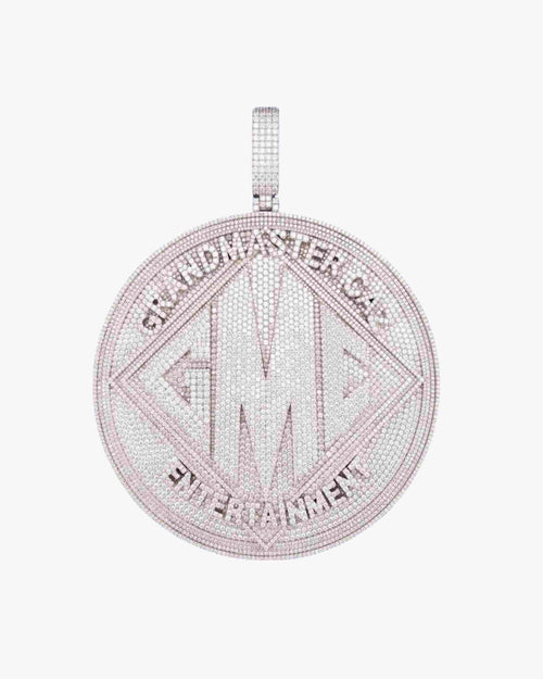 "M" Custom Moissanite Pendant 14K Gold 1