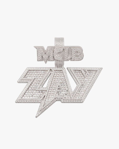 MCLB ZAY Custom Moissanite Name Pendant 14K Gold icecartel white