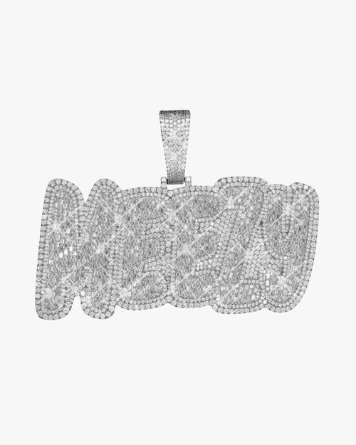 "MEEZY" Custom Moissanite Pendant 14K Gold 11