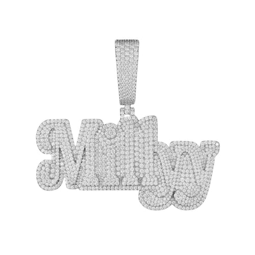 "MILLYY" Custom Moissanite Pendant 14k Gold 1