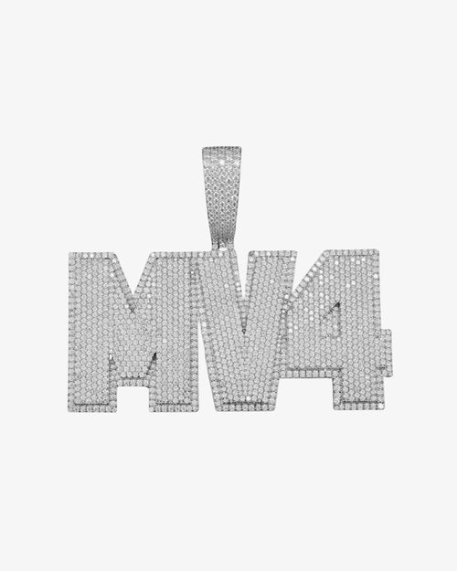 "MV4" Custom Moissanite Pendant 14k Gold 1
