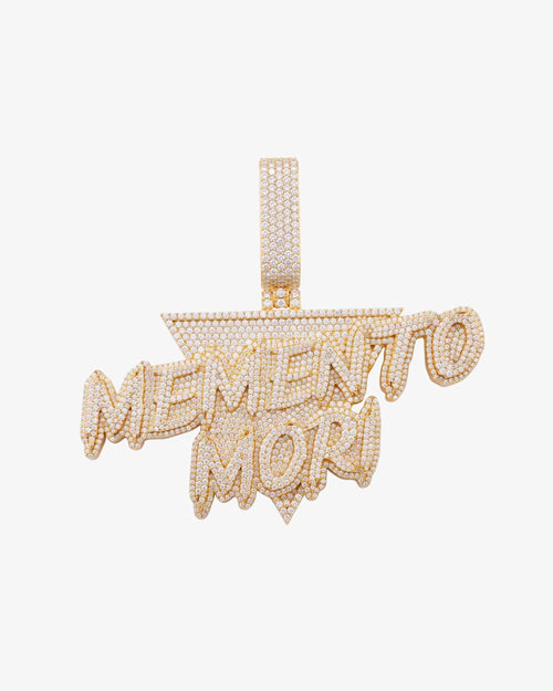 "Memento Mori" Custom Moissanite Pendant 14K Gold 2