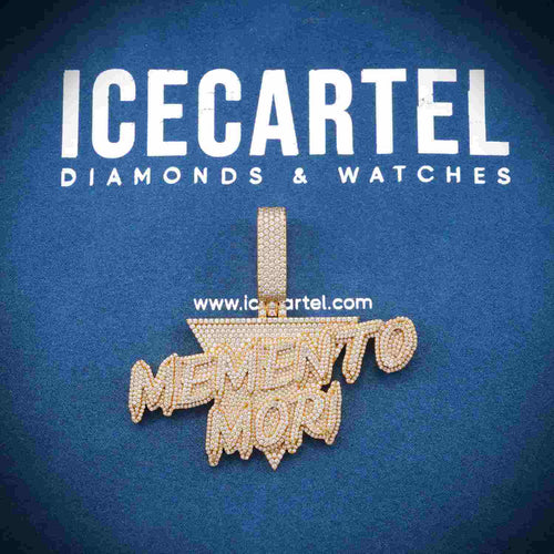 "Memento Mori" Custom Moissanite Pendant 14K Gold