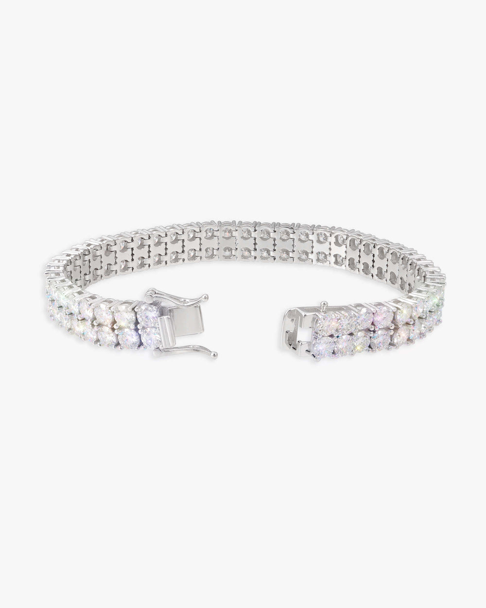 moissanite 2-row tennis bracelet icecartel clasp