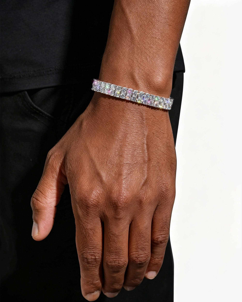 moissanite 2-row tennis bracelet icecartel model
