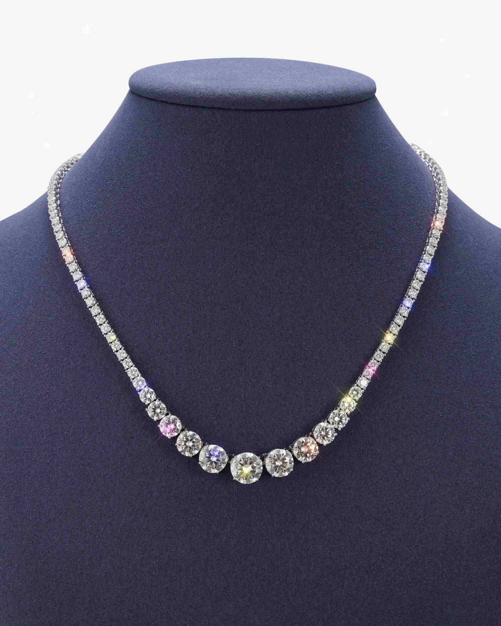 moissanite ascending tennis chain icecartel display