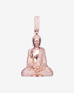 Moissanite Buddha Pendant 14K Gold - Rose Gold