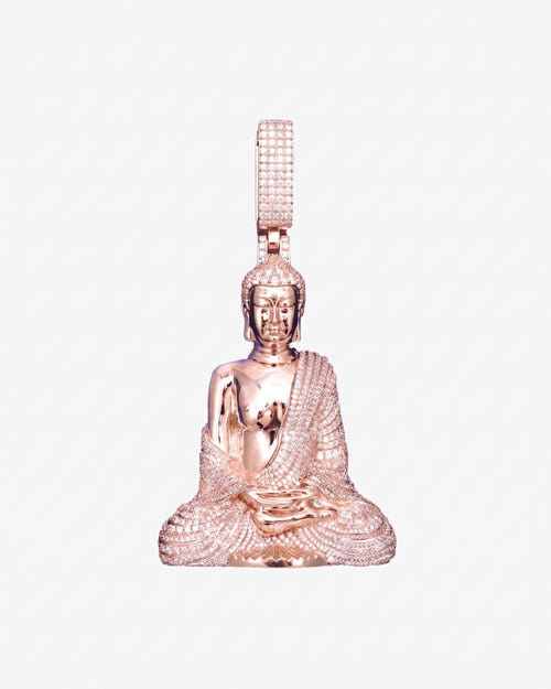 Moissanite Buddha Pendant 14K Gold icecartel rose main