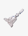Moissanite Buddha Pendant 14K Gold - White Gold
