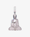 Moissanite Buddha Pendant 14K Gold - White Gold