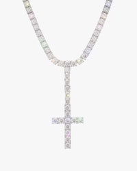 moissanite cross pendant & tennis chain set icecartel main