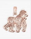 Moissanite Gorilla Pendant 14K Gold - Rose Gold L (40MM)
