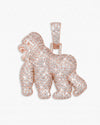 Moissanite Gorilla Pendant 14K Gold - Rose Gold L (40MM)
