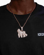 Moissanite Gorilla Pendant 14K Gold - Rose Gold L (40MM)
