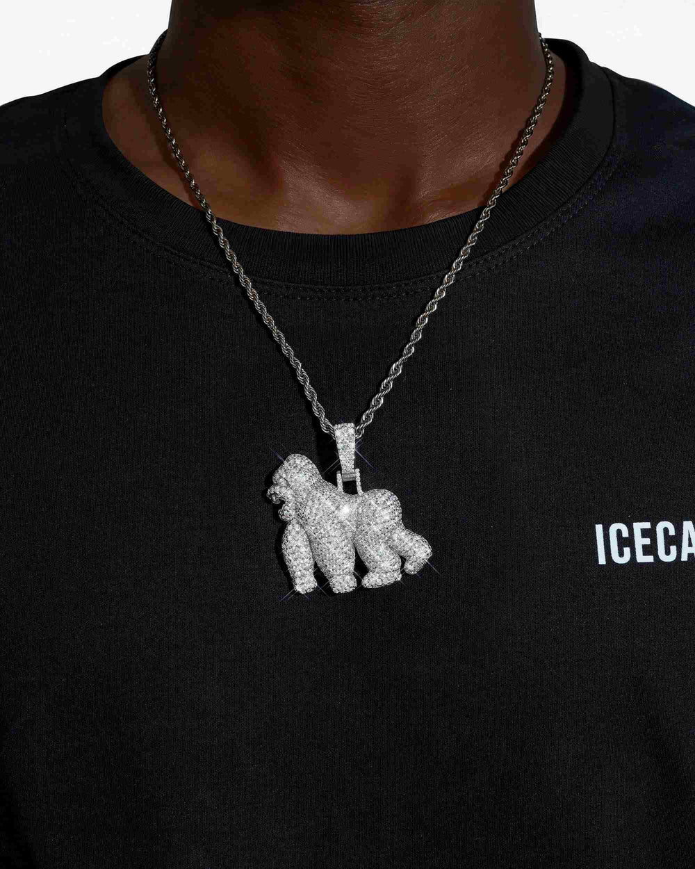 Moissanite Gorilla Pendant 14K Gold