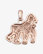 Moissanite Gorilla Pendant 14K Gold - Rose Gold M (31MM)