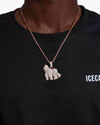 Moissanite Gorilla Pendant 14K Gold - Rose Gold M (31MM)