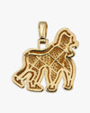 Moissanite Gorilla Pendant 14K Gold - Yellow Gold M (31MM)
