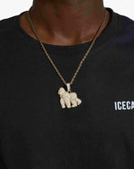 Moissanite Gorilla Pendant 14K Gold - Yellow Gold M (31MM)