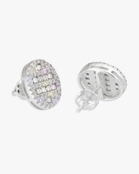 moissanite oval baguette halo stud earrings 14k gold icecartel white main