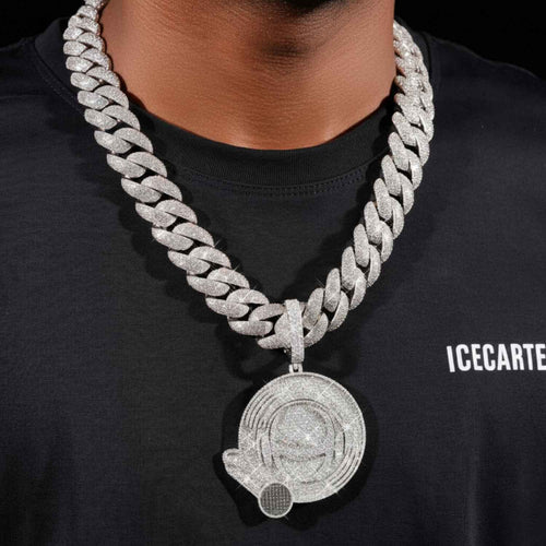 Moissanite Rapper Logo Custom Pendant 14K Gold model1