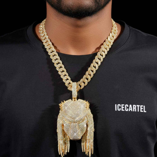 Moissanite Custom Predator Pendant 14K Gold model51