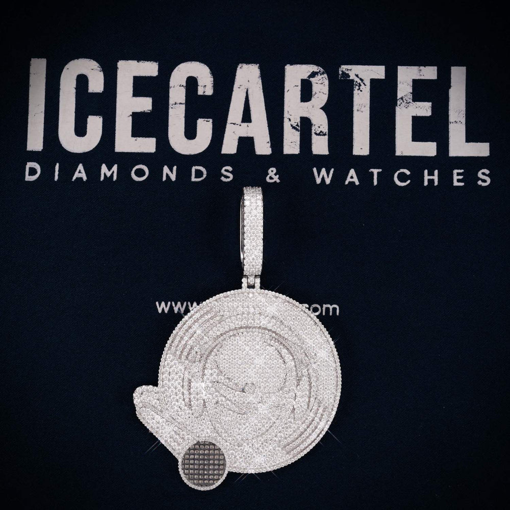 Moissanite Rapper Logo Custom Pendant 14K Gold