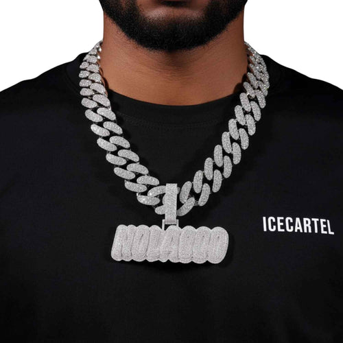 "NOLASCO" Custom Moissanite Pendant 14k Gold model